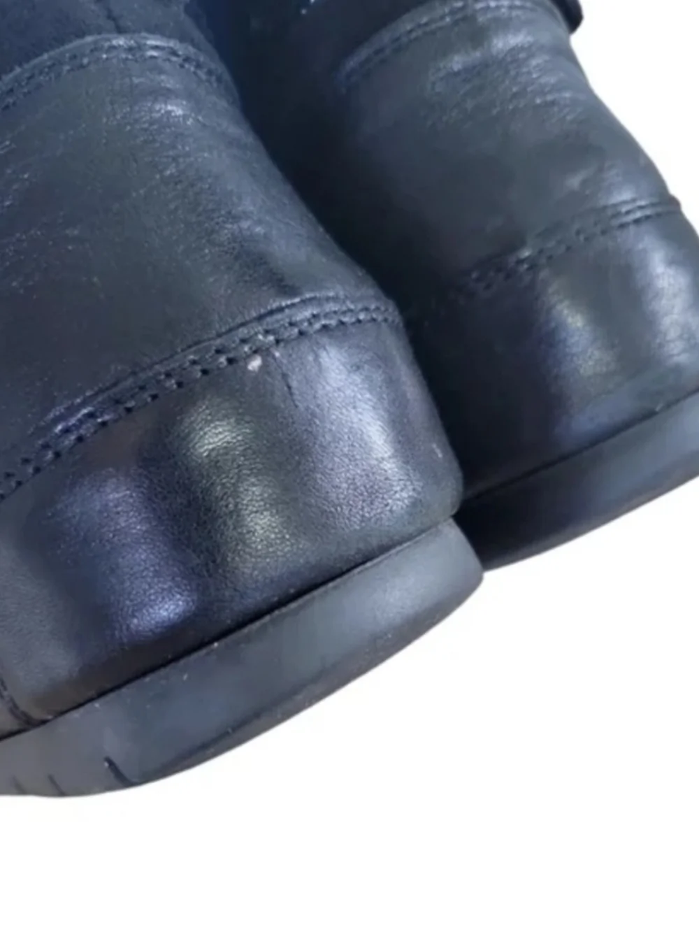 Women’s Black High-Top Lace-Up Sneakers with Glossy Ankle Strap